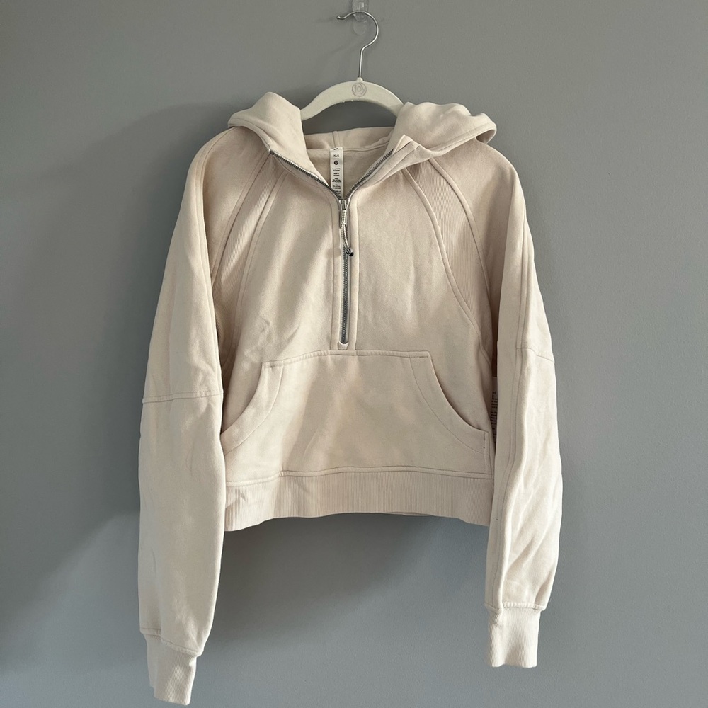 LULULEMON Scuba Oversized Half-Zip Hoodie in White Opal - Picture 2 of 6